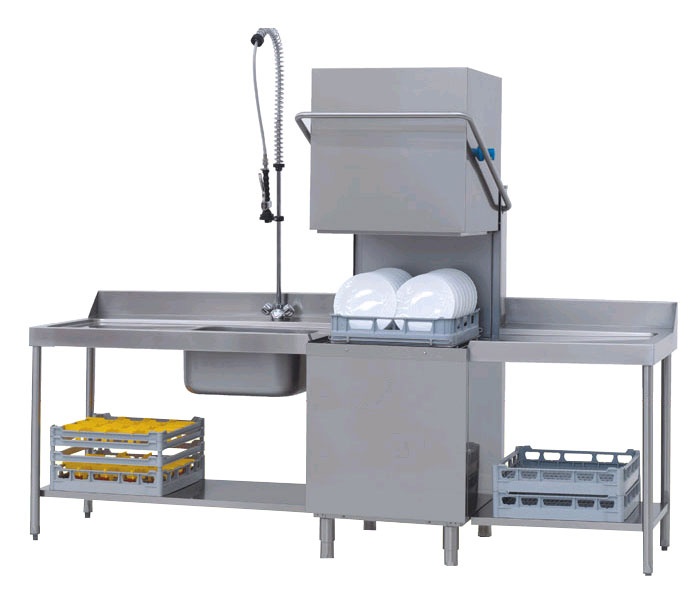 Afwasmachine E-Bar doorschuif spoeltafel links 400V