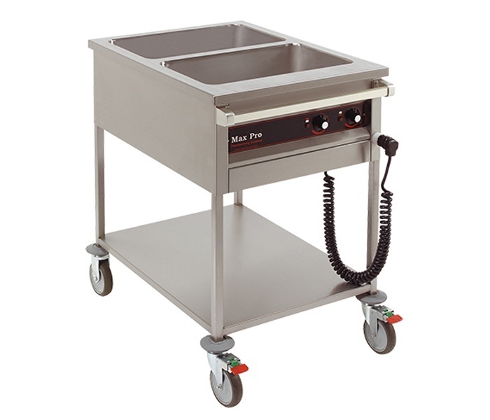 Au bain-marie wagen 2xGN exclusief bakken