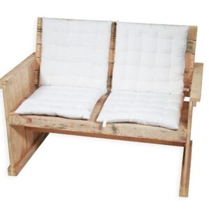 Bank steigerhout met rugleuning 2-zits