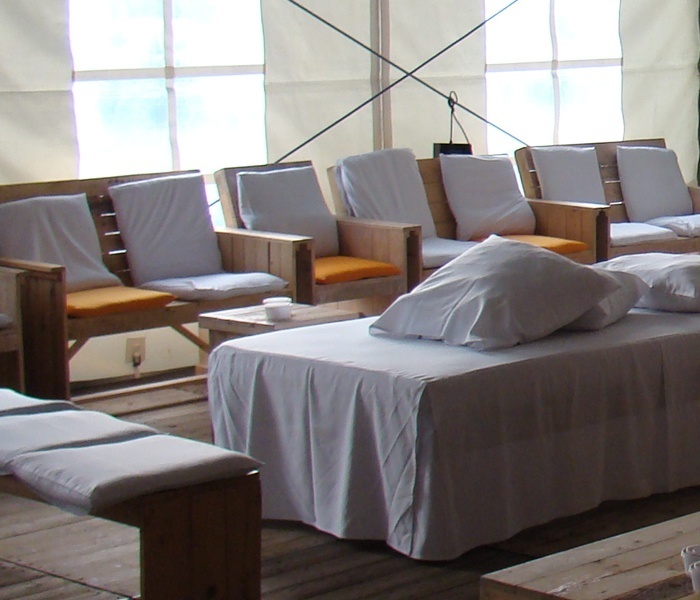 Bank steigerhout met rugleuning 2-zits - Afbeelding 2