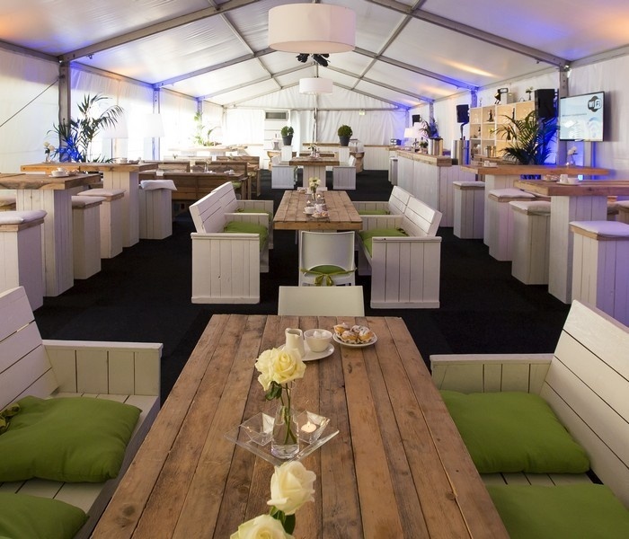 Bank steigerhout wit met rugleuning 2-zits - Afbeelding 3