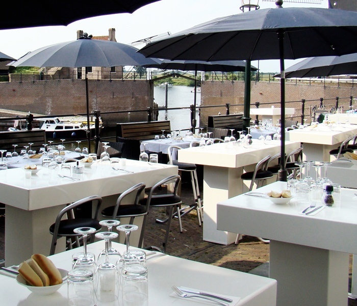 Barkruk chroom met zwart leren zitting - Afbeelding 2