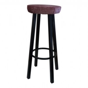 Barkruk met hoes plooi roze