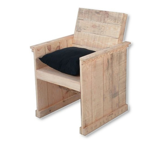 Fauteuil steigerhout