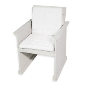 Fauteuil steigerhout wit