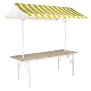 Franse partykraam geel/wit