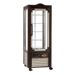 Gebaksvitrine zwart met draaiplateau's