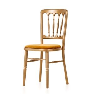 Keizerstoel met zitting goud velours