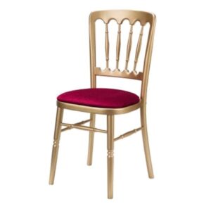 Keizerstoel met zitting rood velours