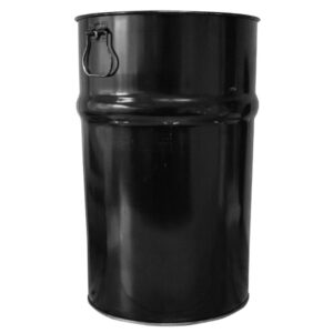 Metalen afvalbak zwart