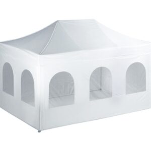 Partytent zijzeil met ramen grijs 4,5m