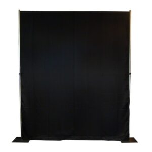 Pipe & drape zwart per 3m