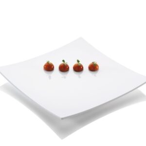 Plateau Melamine gebogen wit 42x42cm