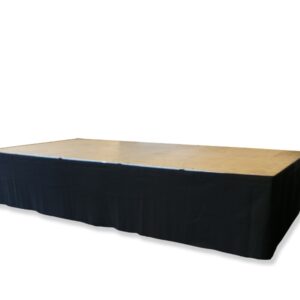 Podiumrok zonder plooi zwart 610x40cm