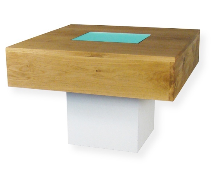 Salontafel LED's Oak 70x70cm