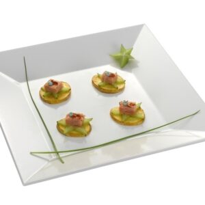 Schaal Melamine vierkant plat 405x405mm (g)