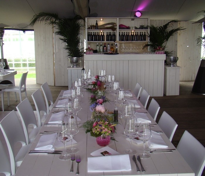 Stamtafel steigerhout wit 240x100cm - Afbeelding 2