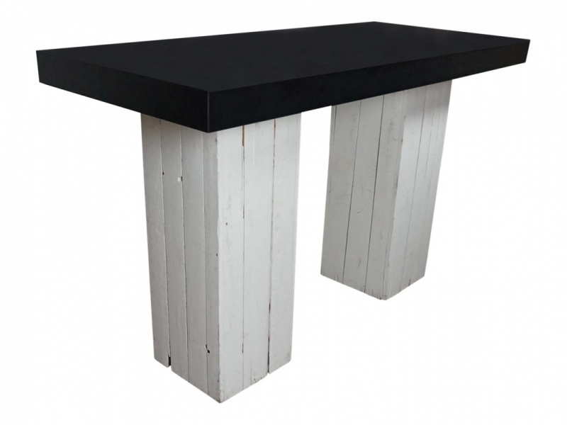 Statafel Black & White Wood 180x80cm - Afbeelding 2