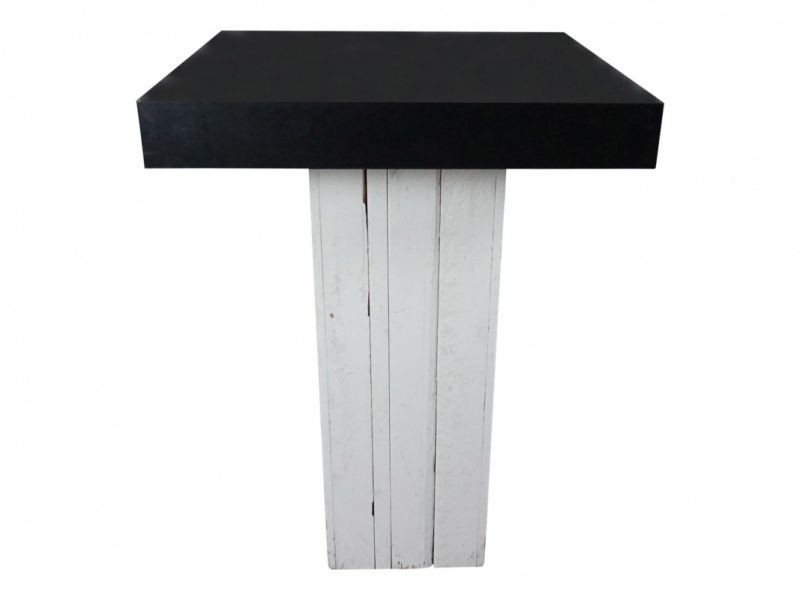 Statafel Black & White Wood 80x80cm