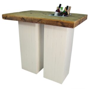 Statafel steigerhout mixed 120x80cm met koelbak