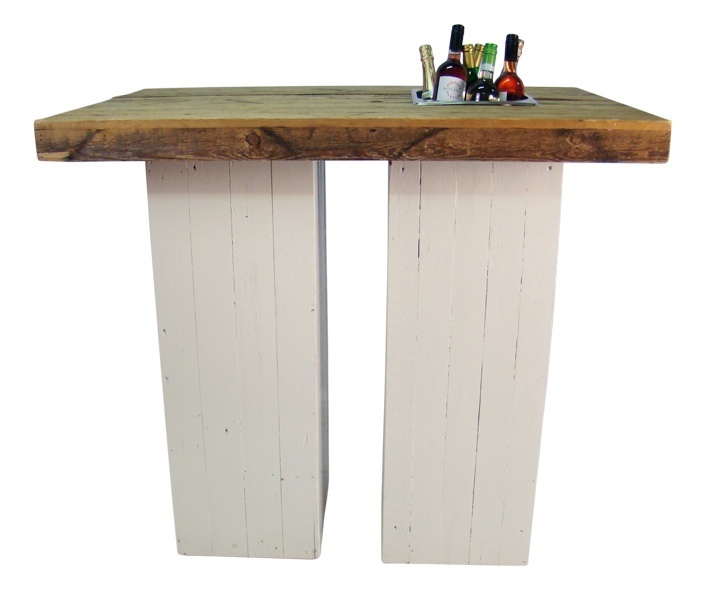 Statafel steigerhout mixed 120x80cm met koelbak - Afbeelding 2