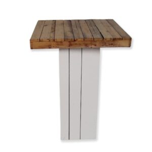 Statafel steigerhout mixed 80x80cm - steigerhouten blad