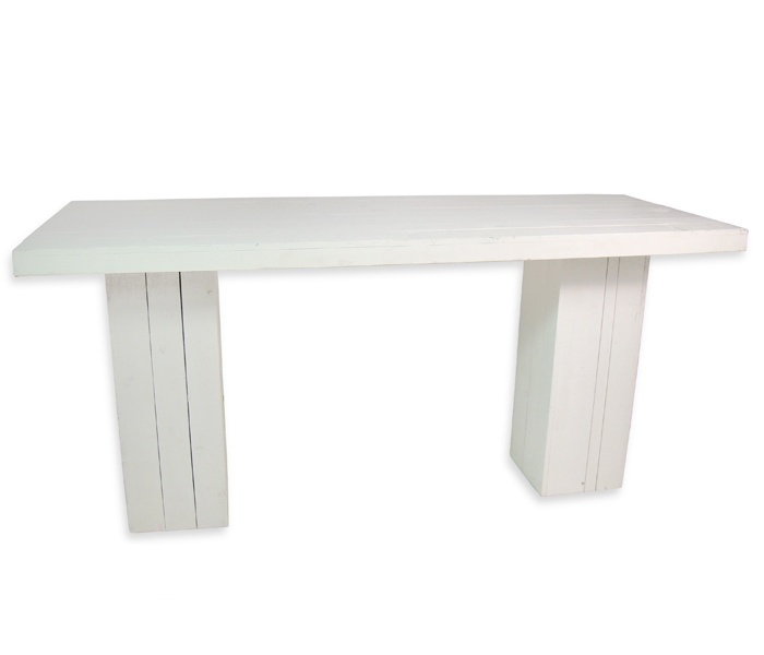 Statafel steigerhout wit 240x90cm