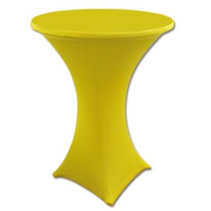 Statafelrok stretch met tophoes geel