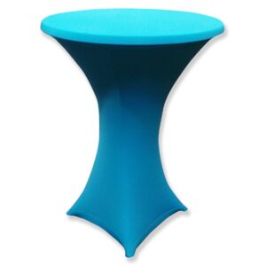 Statafelrok stretch met tophoes lichtblauw