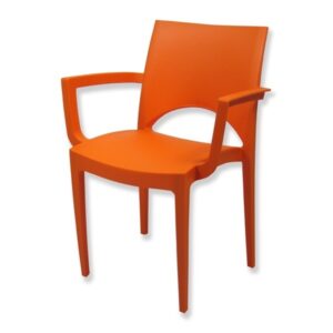 Stoel Trendy oranje met armleuning