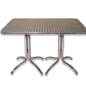 Tafel aluminium 120x80cm
