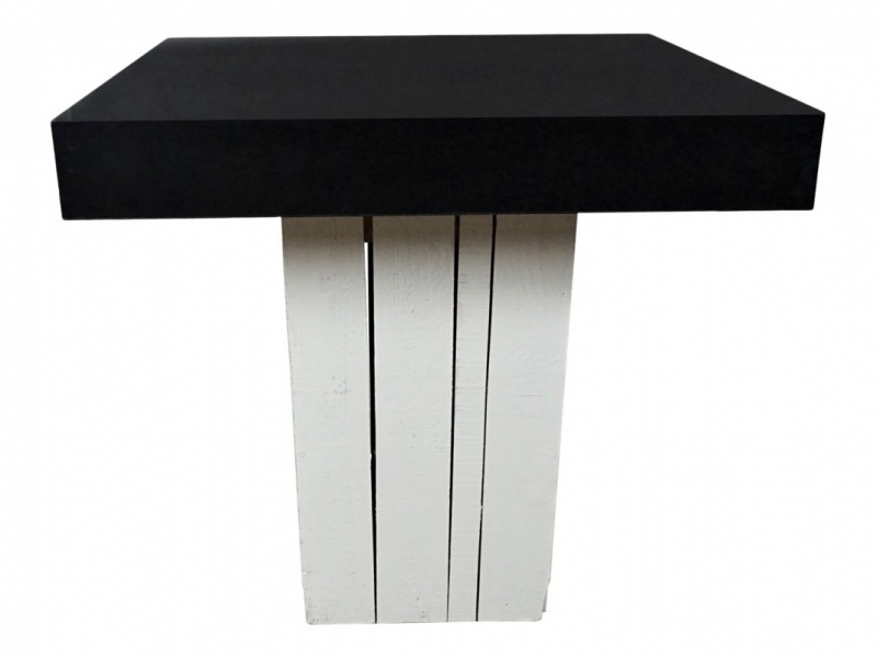 Tafel Black & White Wood 80x80cm