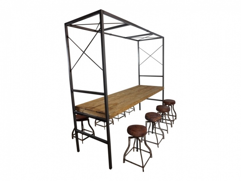 Tafel Industrieel met kooi 180cm - Afbeelding 2