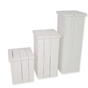 Zuilenset steigerhout wit