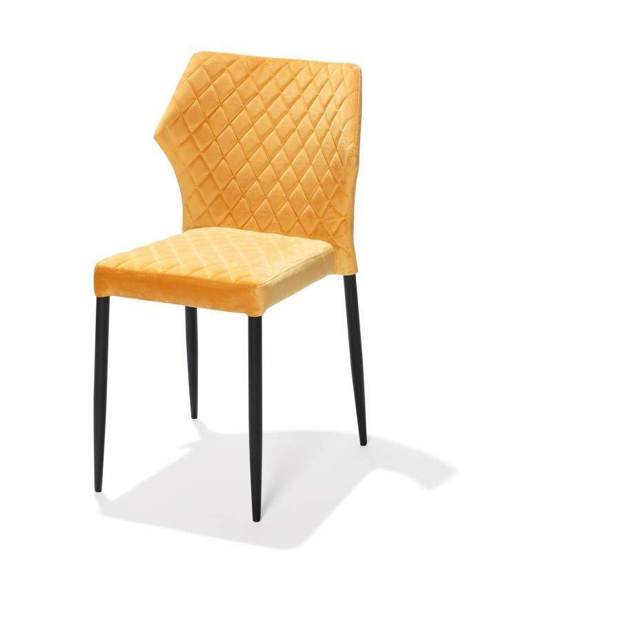 Stoel Lou Velours - Geel