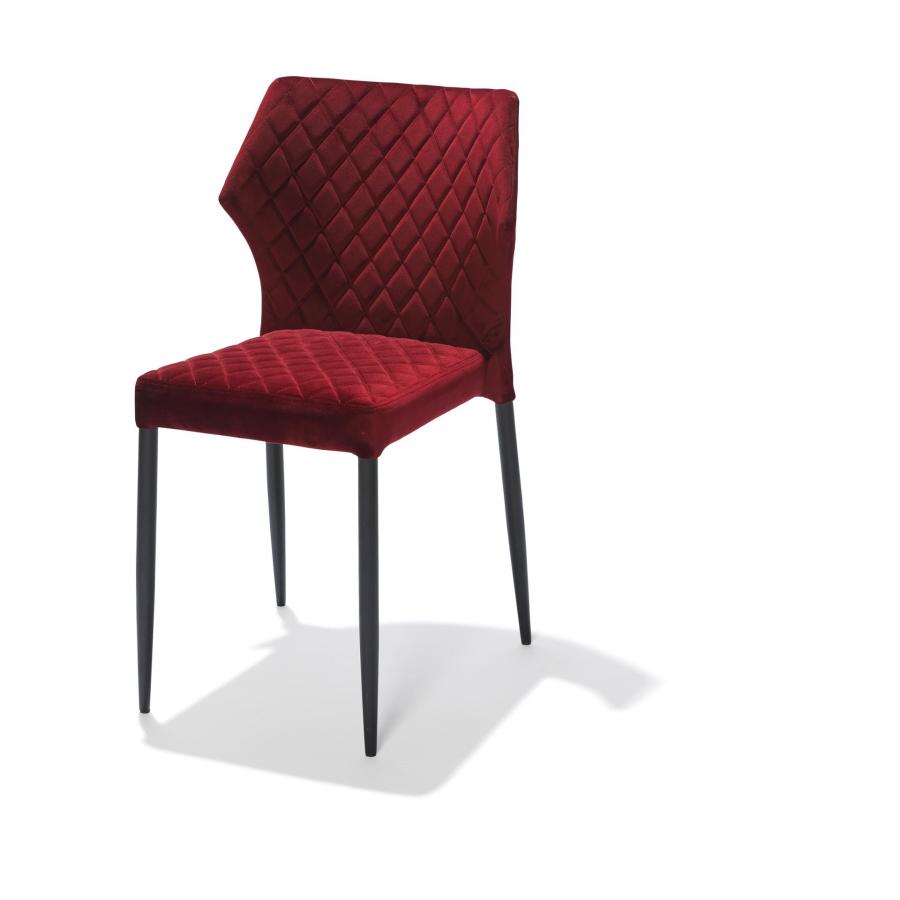 Stoel Lou Velours - Bordeaux Rood