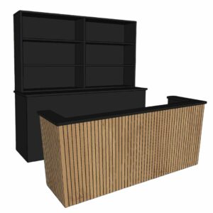 Luxe bar Milano hout/zwart