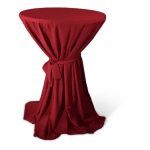 Statafelrok met plooi bordeaux rood