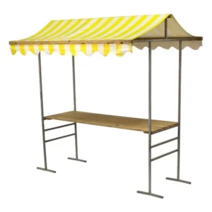 Partykraam geel/wit