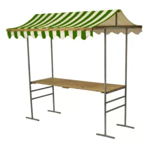 Partykraam groen/wit
